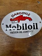 Mobiloil Gargoye geëmailleerd bord 14x10, Verzenden, Gebruikt, Overige typen