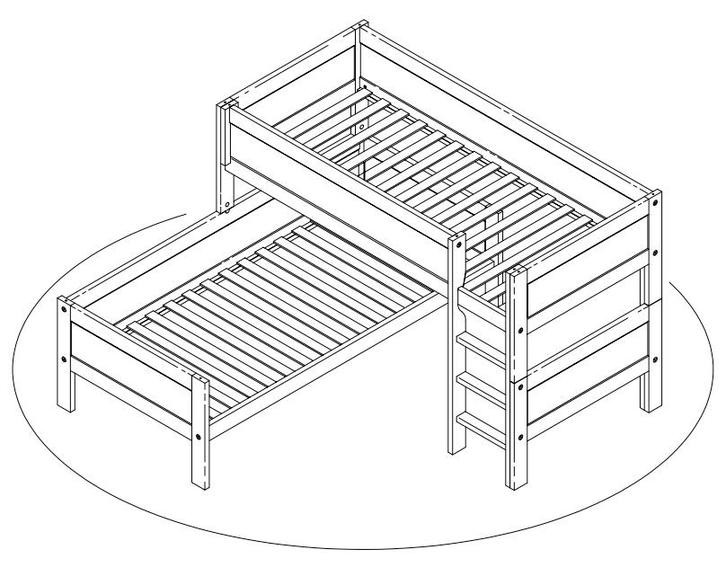 Stapelbed, Kinderen en Baby's, Kinderkamer | Bedden, Zo goed als nieuw, 180 cm of meer, 85 tot 100 cm, Hoogslaper of Stapelbed