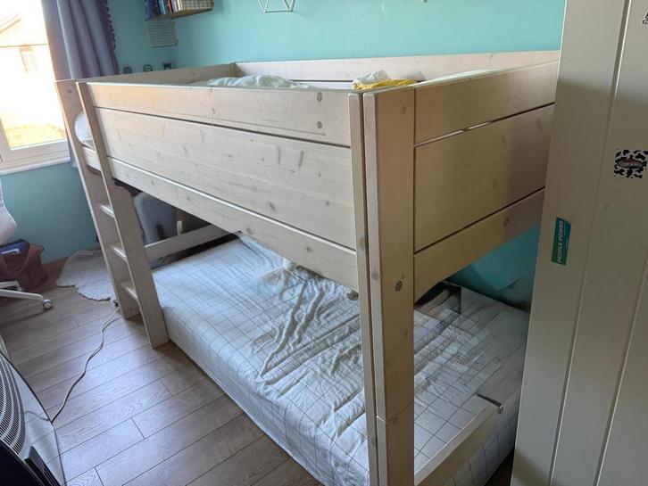 Life Time bed: Half hoogslaper, Kinderen en Baby's, Kinderkamer | Bedden, Gebruikt, 180 cm of meer, 85 tot 100 cm, Hoogslaper of Stapelbed