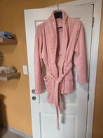 Zachte roze badjas met kraag,  ceintuur, zijzakken large, Kleding | Dames, Pyjama's, Ophalen of Verzenden, Zo goed als nieuw