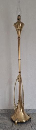 Originele Art Nouveau petroleumlamp, Vloerlamp ca. 1900, Ophalen of Verzenden