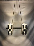 Vintage space age hanglamp, Polam, geborsteld aluminium, Ophalen of Verzenden, Zo goed als nieuw