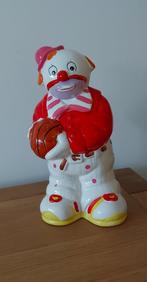 Clown en porcelaine vintage avec basket, Antiquités & Art, Curiosités & Brocante, Enlèvement ou Envoi