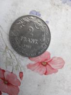 2 fr zilver 1911 nl koning Albert I VF, Postzegels en Munten, Zilver, Zilver, Losse munt, Verzenden