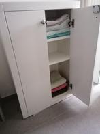 Wit glanzend badkamerkastje met 2 deuren, 50 tot 100 cm, Nieuw, Minder dan 100 cm, 25 tot 50 cm