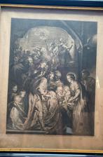 Oude prent achter glas, Ophalen, Prent