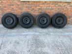 Lot de 4 pneus Uniroyal 4 saisons 185/65R15 + 2 jantes plas., Auto-onderdelen, Banden en Velgen, Ophalen, Gebruikt, 15 inch, 185 mm