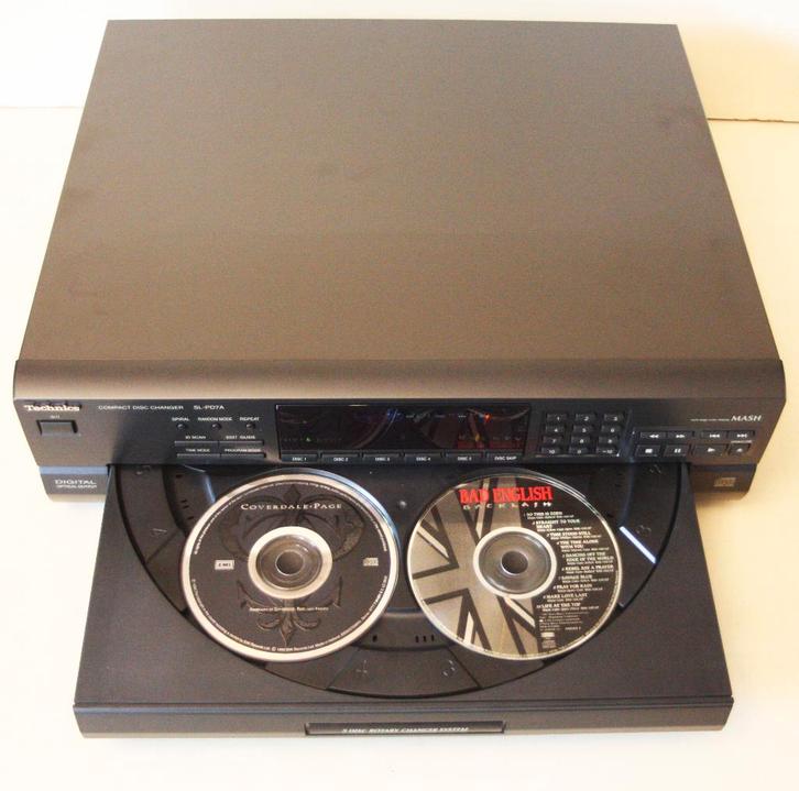 Technics SL-PD7A CD-Speler Voor 5 CD's / Met Random Functie, Audio, Tv en Foto, Cd-spelers, Zo goed als nieuw, Technics, Wisselaar