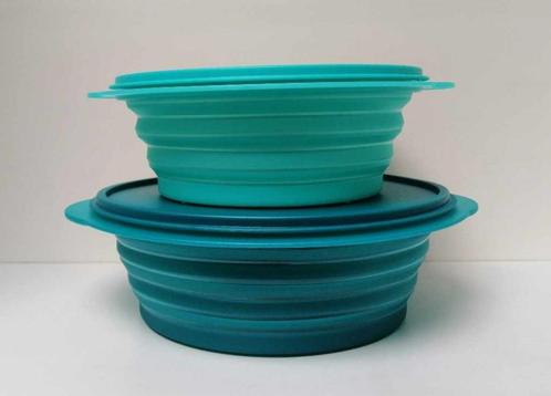 Tupperware™ « Set Mini-Max » 1,5 et 2 liter - blauw en groen, Huis en Inrichting, Keuken | Tupperware, Nieuw, Bus of Trommel, Blauw