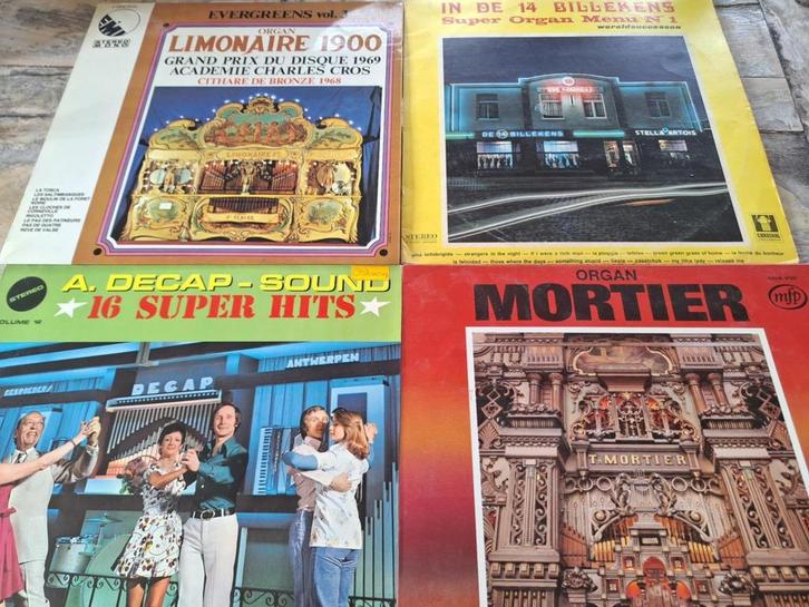 Lot 30 x Lp's Vinyl - Organ Decap - Limonaire - Mortier, Cd's en Dvd's, Vinyl | Wereldmuziek, Gebruikt, Europees, 12 inch, Ophalen of Verzenden