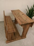 Vintage lessenaar voor twee kinderen in hout, Huis en Inrichting, Ophalen, Gebruikt, Bureau