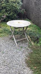 Tuintafel teak diameter 90 cm, Tuin en Terras, Ophalen, Gebruikt