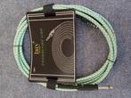 Cable jack neuf IRIN 3 m tissu vert, Enlèvement, Neuf, Guitare électrique