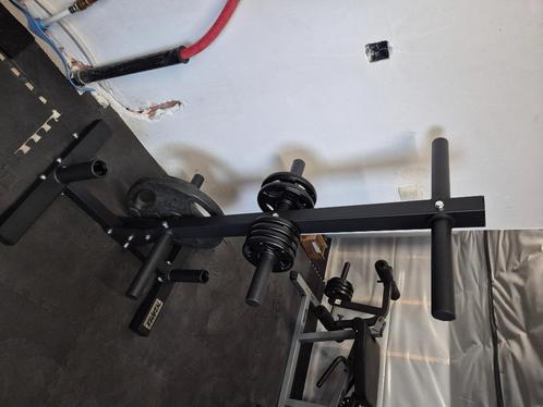 Olympisch rek met gewichten, Sport en Fitness, Fitnessmaterialen, Zo goed als nieuw, Ophalen of Verzenden
