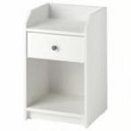 Lot de 2 tables de chevet Ikea Hauga blanches, Ophalen, Minder dan 45 cm, 55 tot 70 cm, Zo goed als nieuw