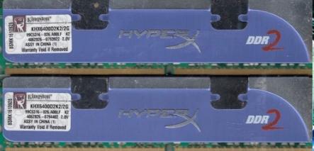2 RAM DDR2 Kingston HyperX Blue - KHX6400D2K2/2G | EV36, Informatique & Logiciels, Mémoire RAM, Utilisé, Desktop, DDR2, Enlèvement ou Envoi