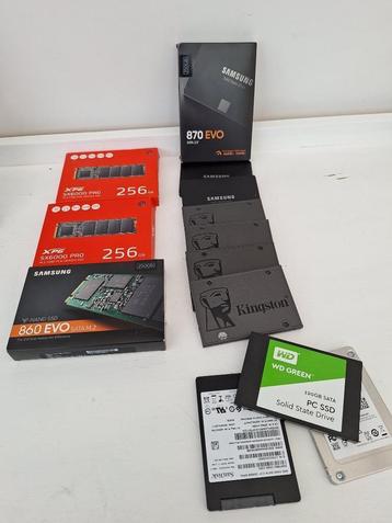 SSD schijven (SATA & M.2) 13 stuks beschikbaar voor biedingen
