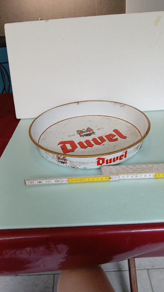Oud DUVEL bierplateau, Verzamelen, Biermerken, Gebruikt, Reclamebord, Plaat of Schild, Duvel, Ophalen of Verzenden