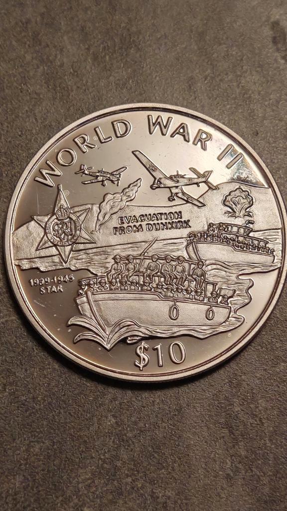 Liberia,10 Dollars 1997,1OZ 999% zilver proof.., Postzegels en Munten, Munten | Afrika, Losse munt, Overige landen, Zilver, Ophalen of Verzenden