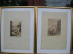 3 P/ GESIGNEERD JEAN MULLER UITZICHT OP LUIK 40 E OF 50 E, Antiek en Kunst, Ophalen of Verzenden