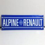 Panneau d'affichage en forme de bouclier émaillé RENAULT ALP, Utilisé, Envoi, Panneau publicitaire