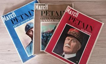 Paris match 1966, 3 historische nummers maarschalk Pétain beschikbaar voor biedingen