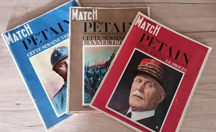 Paris match 1966, 3 historische nummers maarschalk Pétain, Boeken, Tijdschriften en Kranten, Gelezen, Overige typen, Ophalen