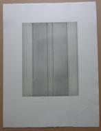 LUC PEIRE / GEOMETRISCHE ABSTRACTIE / ZW-W ETS / 66x50cm SIG, Antiek en Kunst, Ophalen of Verzenden