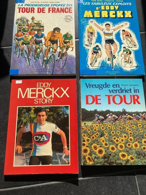 4 boeken "Eddy Merckx" en "De Tour" , samen 8€, Boeken, Sportboeken, Zo goed als nieuw, Lopen en Fietsen, Ophalen