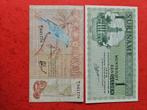 1 UNC en 2½ gulden Suriname 1960 jaar set, Postzegels en Munten, Bankbiljetten | Amerika, Ophalen of Verzenden, Setje
