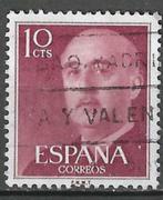 Spanje 1955-1958 - Yvert 854 - Generaal Franco - 10 c. (ST), Postzegels en Munten, Postzegels | Europa | Spanje, Verzenden, Gestempeld