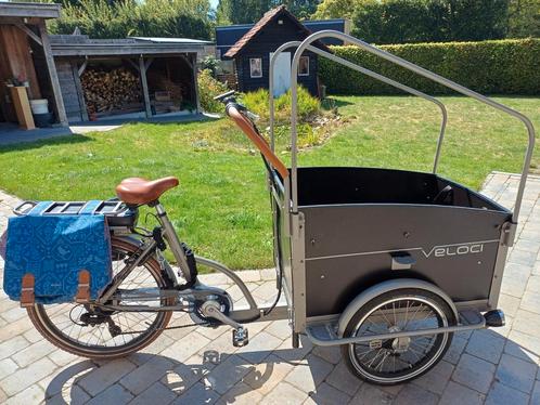 Veloci elektrische bakfiets met achterwiel aandrijving, Fietsen en Brommers, Fietsonderdelen, Gebruikt, Ophalen