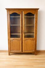 Massief eiken vitrinekast nette staat– 180 x 115 x 34 cm, Huis en Inrichting, Kasten | Vitrinekasten, Ophalen, Zo goed als nieuw