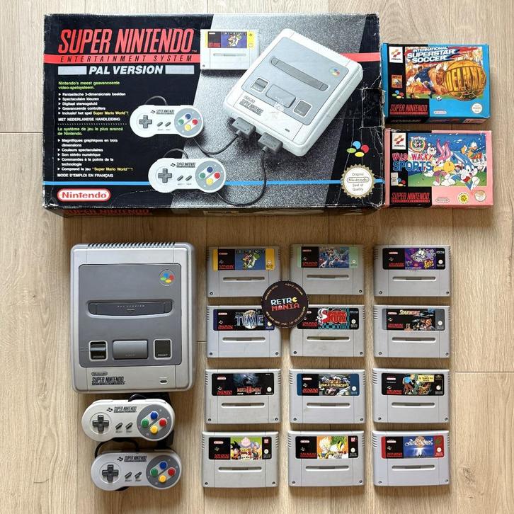 Console Super Nintendo + Spellen, Games en Spelcomputers, Games | Nintendo Super NES, Zo goed als nieuw, Ophalen of Verzenden