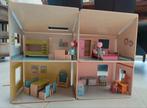 Haba poppenhuis met 2 popjes en meubeltjes, Maison de poupées, Enlèvement, Utilisé