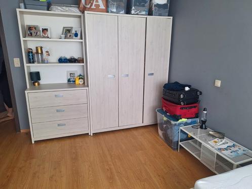 Kleerkast + boekenkast met schuiven, Huis en Inrichting, Kasten | Lockerkasten, Zo goed als nieuw, Ophalen of Verzenden