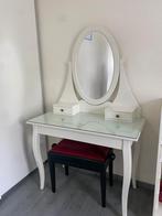 coiffeuse met spiegel wit 100x50cm Hemnes Ikea, Ophalen, Zo goed als nieuw