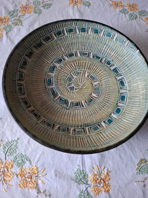 Groot decoratief bord van de grote keramiekkunstenaar Feron., Antiek en Kunst, Antiek | Keramiek en Aardewerk, Ophalen