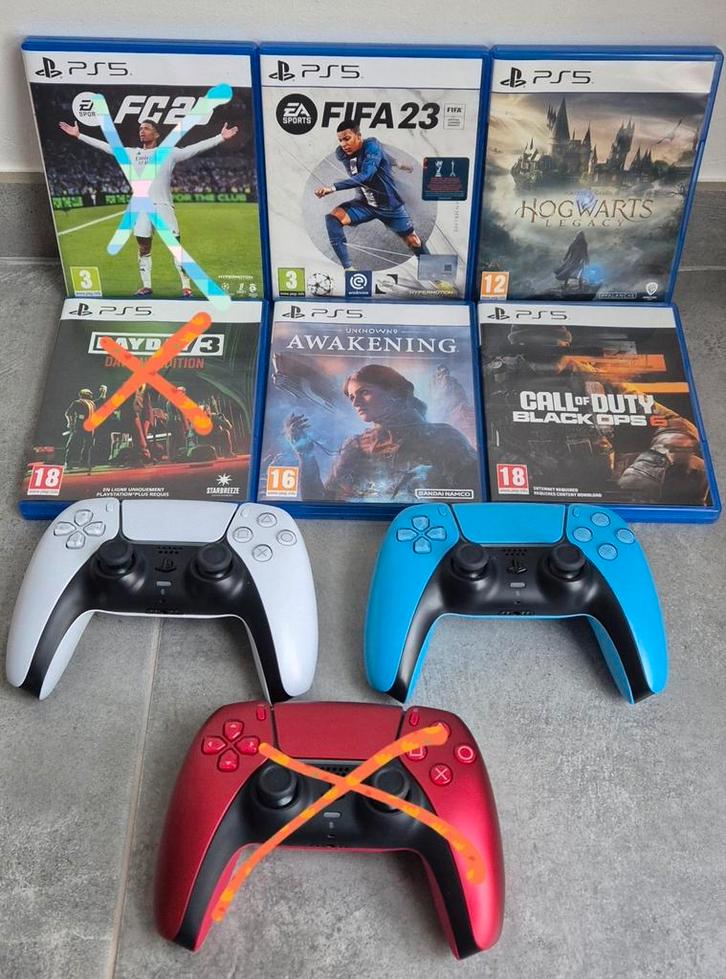 Accessoires en games voor ps5, Games en Spelcomputers, Spelcomputers | Sony PlayStation 5, Zo goed als nieuw, Playstation 5, Ophalen of Verzenden