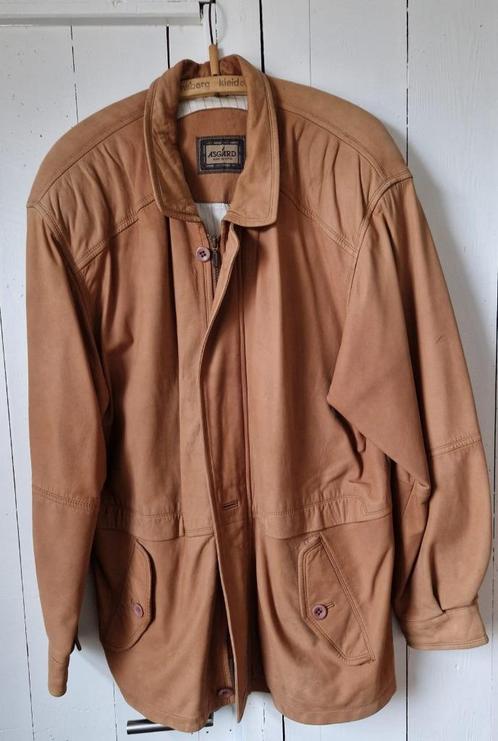 Lederen vest superzacht geitenleer XL 54, Kleding | Heren, Jassen | Zomer, Gedragen, Maat 52/54 (L), Bruin, Ophalen