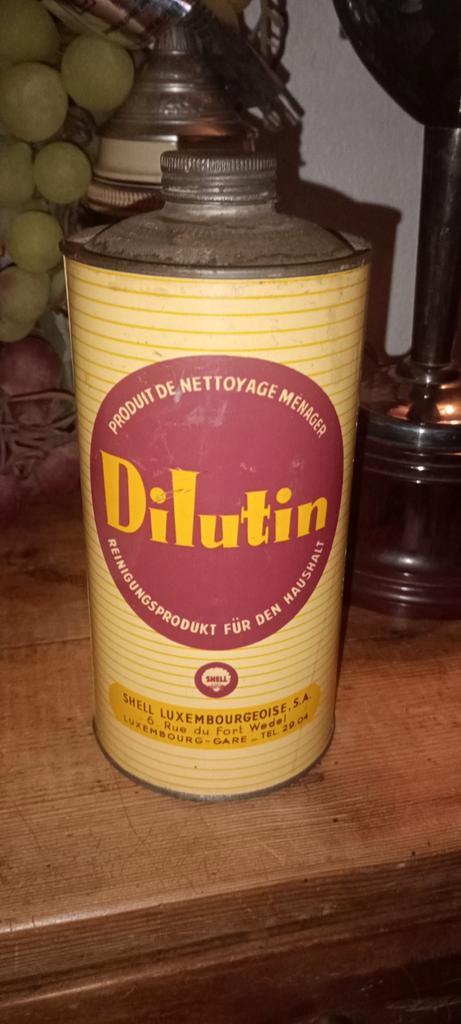 Bidon Dilutin Shell Luxembourg, Verzamelen, Blikken, Gebruikt, Ophalen of Verzenden