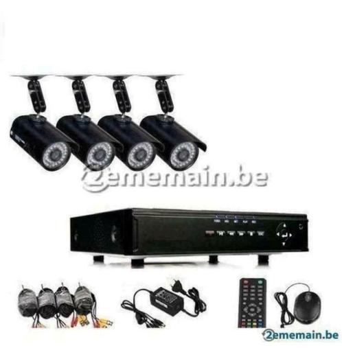 4 bewakingscamera's P2P-systeem met 4 kanalen 960h hdm, Audio, Tv en Foto, Actiecamera's, Nieuw