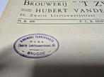 Oude brief BROUWERIJ ´T ZWEERD VANDRRGHOTE BRUGGE 1957 -40, Ophalen of Verzenden