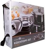 16 dlg. Luxe Kookpotten Gourmet Royal in RVS NU -55%, Neuf, Inox, Enlèvement ou Envoi, Plaque céramique