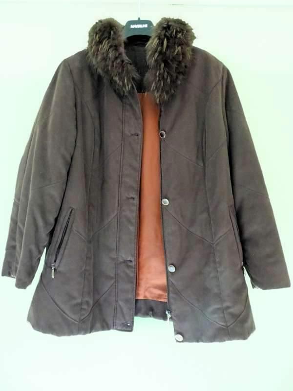 anorak dame suédine, Kleding | Dames, Jassen | Winter, Gedragen, Maat 42/44 (L), Bruin, Ophalen of Verzenden