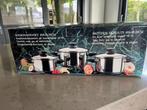 Splinternieuwe set kookpotten met deksels 6 delig, Huis en Inrichting, Ophalen, Nieuw, Inox, Kookpan of Snelkookpan