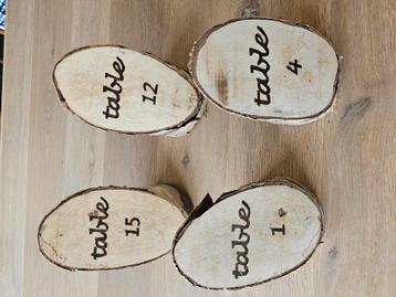 Houten tafelnummers 1 tem 15, Enlèvement, Comme neuf