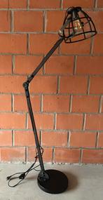 Zwarte industriele leeslamp, Huis en Inrichting, Lampen | Tafellampen, Ophalen, Zo goed als nieuw