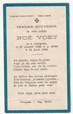 Décès Noé VOET Dottignies 1923- 1926 (enfant), Collections, Envoi