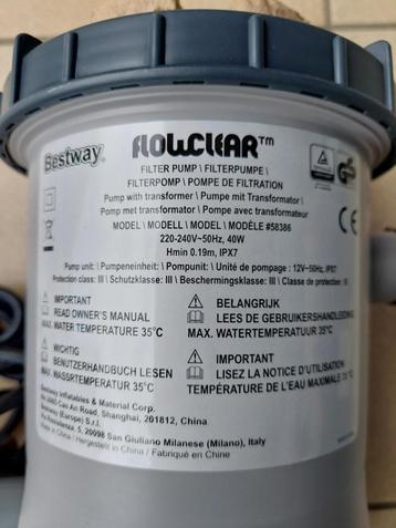 bestway flowclear filterpomp NIEUW  60euro beschikbaar voor biedingen